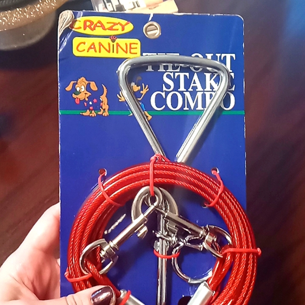 🐕 NWT Outdoor Crazy Canine tie-out stake combo 🐶 - Picture 3 of 7